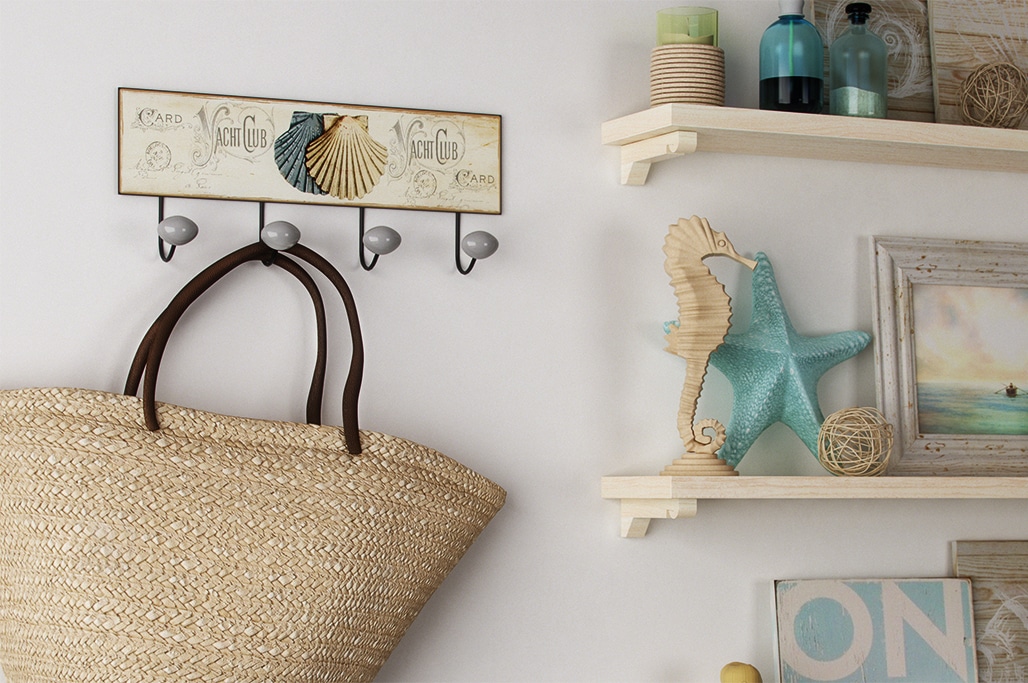 perchas pared vintage