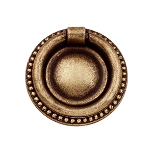poignee bouton anneau platine ronde laiton mat meuble classique rustique 88 2333c
