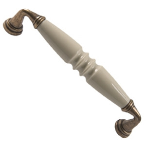 cream porcelain handle with bronze fitting classic furniture handle 391b8