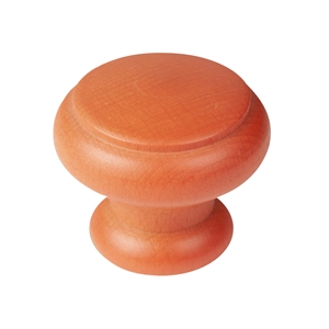 pomo cajon mueble 40mm madera tinte naranja bouton meuble 40mm bois peint orange