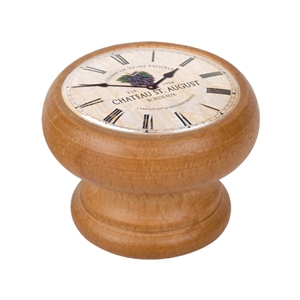 pomo mueble vintage madera tinte miel reloj uvas 450hm20