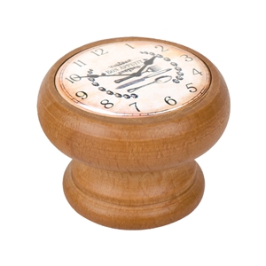pomo mueble vintage madera tinte miel reloj cubiertos 450hm22