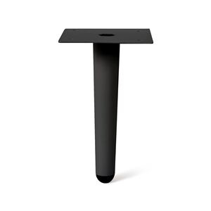 metal conical leg straight 150mm black finish nordic scandinavian furniture 50901bl