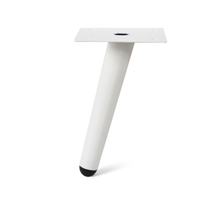 metal conical leg inclined 150mm white finish nordic scandinavian furniture pied metal conique incline 150mm finition blanc meuble nordique scandinave