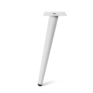 metal conical table leg inclined 300mm white finish nordic scandinavian furniture pied table metal conique incline 300mm finition blanc meuble nordique scandinave