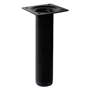 pata de mueble redonda 30mm h150mm pint. negro pied meuble rond 30mm h150mm peint noir