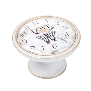 pomo mueble vintage bronce con patina blanca reloj mariposa blanca 550bb26