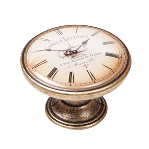 pomo mueble vintage bronce viejo reloj cafe 550br06