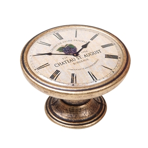 pomo mueble vintage bronce viejo reloj uvas 550br20
