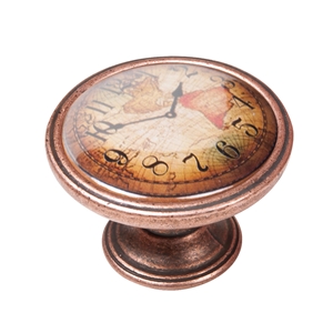 pomo mueble vintage cobre viejo reloj mapa 550cb04
