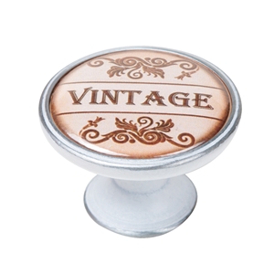 pomo mueble vintage plata con patina blanca vintage 550pb27