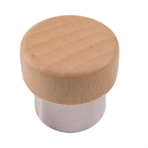 poignee bouton en bois chrome mat pin naturel meuble acrylique 673hn7