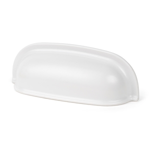 drawer shell handle 64mm abs matt whtie poignee coquille 64mm pour meuble en plastique abs blanc mat