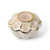 POMO FLOR 46MM CERAMICA CON BORDES DORADOS