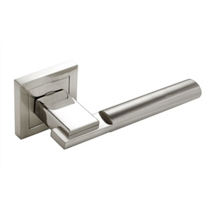 2 door handles set square rosette set 52 mm aluminum satin finish nickel ma naos