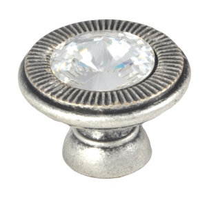 swarovski knob matt silver furniture handle 10083sw