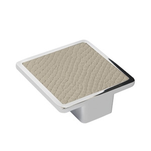 poignee carree cuir artificiel serpent beige mat meuble moderne conception n121