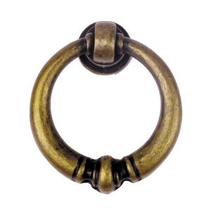 anneau vieux cuir poignee de meuble n1