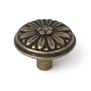 bouton de meuble rustique 31mm laiton antique