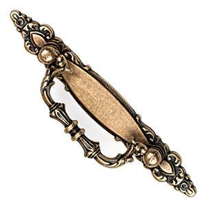 möbelknopf griff altes leder klassische möbelbeschläge 135x33x24mm  217b1