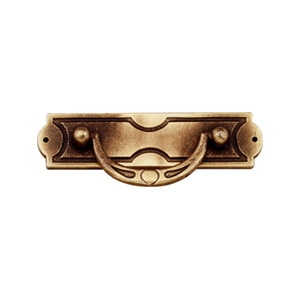 poignee de placa laiton mat meuble classique rustique 2366c