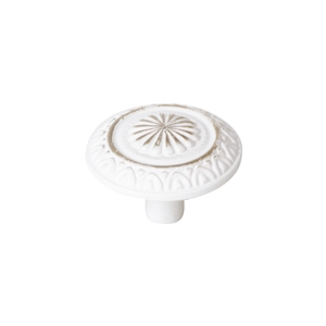 bouton de bronze avec patinee blanc poignee meuble shabby chic vintage 297bb1
