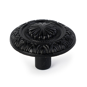 bouton de meuble rustique 32mm metal peint noir mat