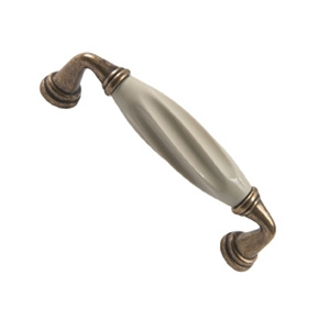 poignee rustique spiral creme bronze meuble porcelaine classique 392b6