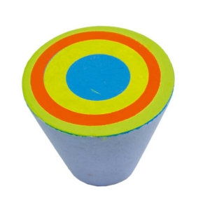knob lilac maroon yellow blue circules wooden hand painted furniture handle 432rtp