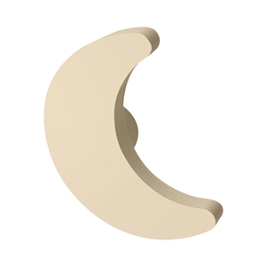 bouton poignee lune meuble beige arene bois laque 95mm