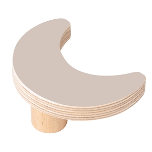 pomo mueble bebe luna 66mm madera abedul pintura arena bouton lune 66mm bois de bouleau laque bleu pour meuble de bebe