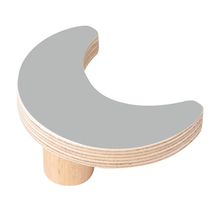 pomo mueble bebe luna 66mm madera abedul pintura gris bouton lune 66mm bois de bouleau laque gris pour meuble de bebe