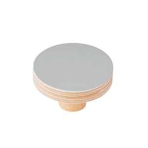 pomo mueble bebe circulo 50mm madera abedul pintura gris bouton rond 50mm bois de bouleau abedul gris pour meuble de bebe