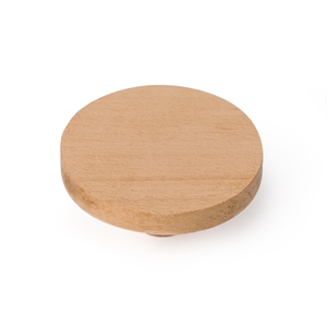 bouton rond 60mm bois de hêtre naturel