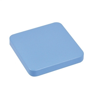 poignee bouton carre bleu ciel en bois laque meuble bebe 444az