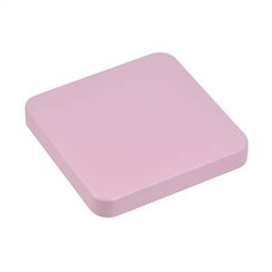 poignee bouton carre rose en bois laque meuble bebe 444rs