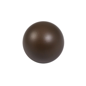 poignee bouton boule marron chocolat en bois laque 445ch2