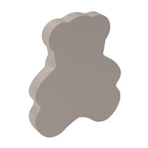 bouton poignee petit oursmeuble gris bois laque 90mm