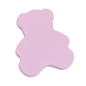 poignee bouton ours rose en bois laque meuble bebe 446rs
