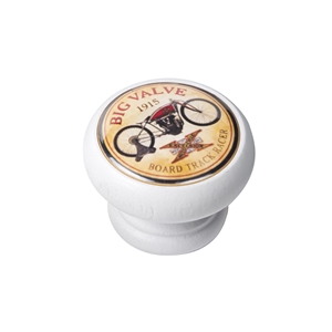 bouton meuble vintage bois blanc big valve 450bl09