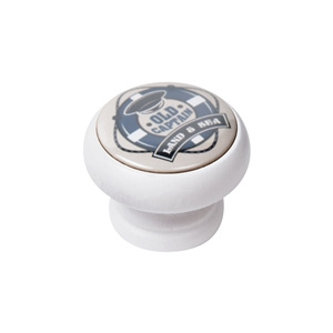 bouton meuble vintage bois blanc old captain 450bl16