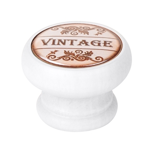 bouton meuble vintage bois blanc vintage 450bl27