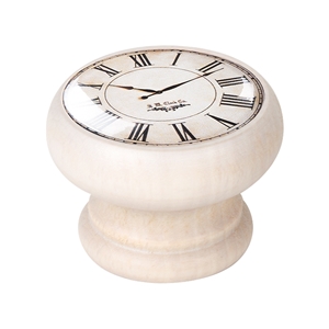 bouton meuble vintage bois blanc decape horloge blanc 450db02