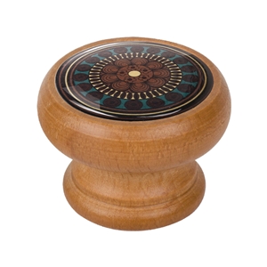 bouton meuble vintage bois couleur miel arabesque 1 450hm07