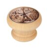 pomo mueble vintage madera tinte natural reloj torre eiffel 450hn05