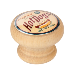 bouton meuble vintage bois couleur naturelle hot dogs 450hn10