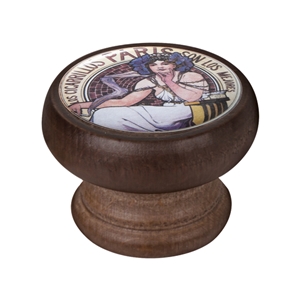 bouton meuble vintage bois couleur noyer paris 450ng01