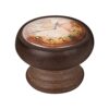 bouton meuble vintage bois couleur noyer horloge plan 450ng04