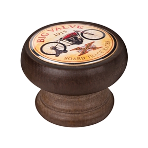 bouton meuble vintage bois couleur noyer big valve 450ng09