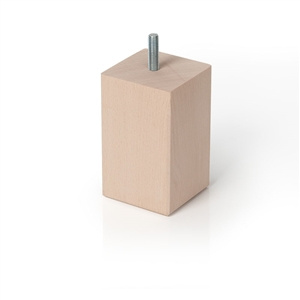 pata madera cuadr.haya crudo accesorios patas mueble n337